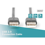 Digitus Cable de conexión USB 2.0 USB-A (conector) > USB-A (conector) negro
