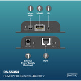 Digitus DS-55354, Alargador de HDMI negro