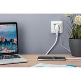 Digitus Enchufe de seguridad empotrado, con 2x USB-A blanco