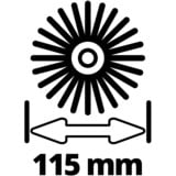 EINHELL 3424120 accesorio para herramienta manual de jardinería Cepillar Negro Nylon, Cepillo Cepillar, Negro, Nylon, 1400 RPM, 11,5 cm, 750 g