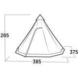 Easy Camp Rands Tipi, para 8 personas, Tienda de campaña marrón