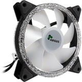 Inter-Tech Argus RS-07 Carcasa del ordenador Ventilador 12 cm Negro, Blanco negro, Ventilador, 12 cm, 900 RPM, 22 dB, 59,81 m³/h, Negro, Blanco