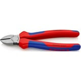 KNIPEX 70 02 180 Alicates de corte diagonal alicate azul, Alicates de corte diagonal, Acero cromo vanadio, De plástico, Azul/Rojo, 18 cm, 252 g