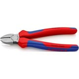 KNIPEX 70 02 180 Alicates de corte diagonal alicate azul, Alicates de corte diagonal, Acero cromo vanadio, De plástico, Azul/Rojo, 18 cm, 252 g