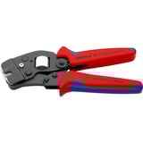 KNIPEX Alicates de engaste autoajustables, Crimpadora rojo/Azul