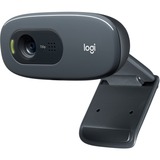 Logitech C270 HD cámara web 3 MP 1280 x 720 Pixeles USB 2.0 Negro, Webcam negro, 3 MP, 1280 x 720 Pixeles, 30 pps, 720p, 55°, USB 2.0