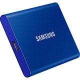 SAMSUNG Portable SSD T7 500 GB Azul, Unidad de estado sólido azul, 500 GB, USB Tipo C, 3.2 Gen 2 (3.1 Gen 2), 1050 MB/s, Protección mediante contraseña, Azul