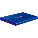 SAMSUNG Portable SSD T7 500 GB Azul, Unidad de estado sólido azul, 500 GB, USB Tipo C, 3.2 Gen 2 (3.1 Gen 2), 1050 MB/s, Protección mediante contraseña, Azul