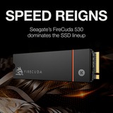 Seagate FireCuda 530 M.2 2000 GB PCI Express 4.0 3D TLC NVMe, Unidad de estado sólido negro, 2000 GB, M.2, 7300 MB/s