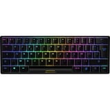 Sharkoon SGK50 S4 teclado USB AZERTY Francés Negro, Teclado para gaming negro, 60%, USB, AZERTY, LED RGB, Negro
