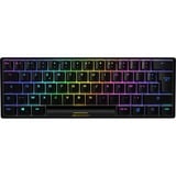 Sharkoon SGK50 S4 teclado USB AZERTY Francés Negro, Teclado para gaming negro, 60%, USB, AZERTY, LED RGB, Negro