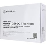 SilverStone Gemini 2000C Titanium, Fuente de alimentación de PC plateado