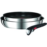 Tefal Ingenio Preference kit de cacerolas 3 pieza(s), Juego de sartenes acero fino, Acero inoxidable, Acero inoxidable, Titanium Excellence, Negro, Thermo-Spot, Desmontable