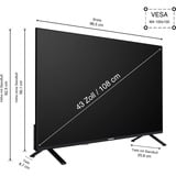 Telefunken QU43TO750S, TV QLED negro