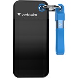 Verbatim Pocket SSD 2 TB USB Tipo C 3.2 Gen 2 (3.1 Gen 2) Negro, Azul, Unidad de estado sólido negro/Azul, 2 TB, USB Tipo C, 3.2 Gen 2 (3.1 Gen 2), 1000 MB/s, 10 Gbit/s, Negro, Azul