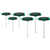 Wiha Juego de llaves de pasador hexagonales, con mango transversal ComfortGrip, Destornillador negro/Rojo