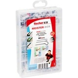 fischer Caja Meister DUOBLADE tacos para placas de yeso, Pasador gris claro/Rojo