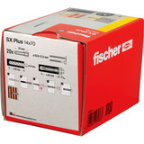 fischer Taco de expansión SX Plus 14x70, Pasador gris claro