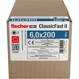 fischer Tornillo para tablero de partículas ClassicFast II 6,0x200 cabeza avellanada TX 