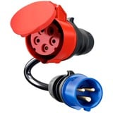 go-e Adaptador para Gemini flex 11 kW, CEE rojo trifásico 16A > CEE azul 16A negro