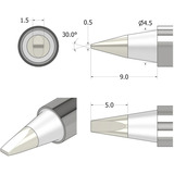 iFixit Punta de soldadura FixHub forma cincel 1,5 mm, Soldador plateado