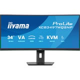 iiyama ProLite XCB3497WQSNP-B1 pantalla para PC 86,4 cm (34") 3440 x 1440 Pixeles UltraWide Quad HD LED Negro, Monitor LED negro (mate), 86,4 cm (34"), 3440 x 1440 Pixeles, UltraWide Quad HD, LED, Negro