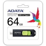 ADATA ACHO-UC300-64G-RBK/GN, Lápiz USB negro/Verde