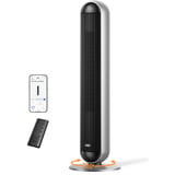 DREO Ventilador de torre y calefactor 806S, Termoventiladores plateado/Negro
