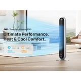 DREO Ventilador de torre y calefactor 806S, Termoventiladores plateado/Negro