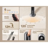 DREO Ventilador de torre y calefactor 806S, Termoventiladores plateado/Negro