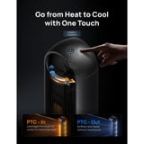 DREO Ventilador de torre y calefactor 806S, Termoventiladores plateado/Negro