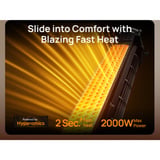 DREO Ventilador de torre y calefactor 806S, Termoventiladores plateado/Negro