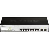 D-Link DGS-1210-10P/E, Interruptor/Conmutador gris/Negro