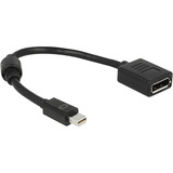 DeLOCK Cable adaptador Mini DisplayPort > DisplayPort 1.4, 8K negro