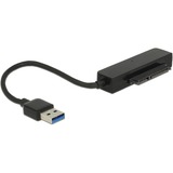 DeLOCK Convertidor USB 3.2 Gen 1, conector USB-A > conector SATA de 22 pines negro