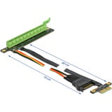 DeLOCK Tarjeta elevadora PCIe x1>x16 con cable flexible de 80 cm, Tarjeta de ampliación 