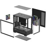 DeepCool CG380 3F, Cajas de torre negro