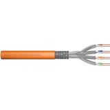 Digitus Cable de instalación de par trenzado CAT 7 S-FTP, AWG 23/1 naranja, AWG 23/1, 50 m, Cat7, S/FTP (S-STP)