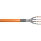 Digitus Cable de instalación de par trenzado CAT 7 S-FTP, AWG 23/1 naranja, AWG 23/1, 50 m, Cat7, S/FTP (S-STP)