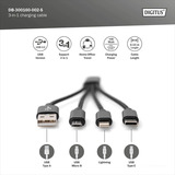Digitus DB-300160-002-S, Cable negro