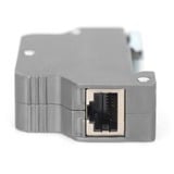 Digitus Protector contra sobretensiones PoE (RJ-45), montaje en riel DIN, Protección contra sobretensión gris