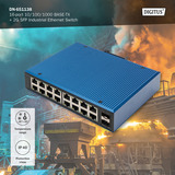 Digitus Red Ethernet Gigabit de 16 puertos, Interruptor/Conmutador 