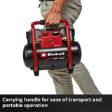EINHELL Compresor a batería Power X-Change TE-AC 36/150 Li OF - Solo, 36 Voltios (2x18V) negro/Rojo