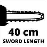 EINHELL GE-EC 2240 2200W Negro, Rojo sierra eléctrica, Motosierra rojo/Negro, 15 m/s, Negro, Rojo, 215 mm, 275 mm, 53 cm, 5,6 kg