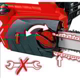 EINHELL GE-EC 2240 2200W Negro, Rojo sierra eléctrica, Motosierra rojo/Negro, 15 m/s, Negro, Rojo, 215 mm, 275 mm, 53 cm, 5,6 kg
