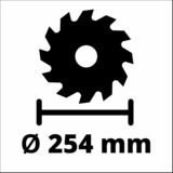 EINHELL TC-TS 254 U, Sierra circular de mesa rojo