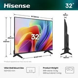 Hisense 32A49S, Televisor LED negro