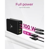 ICY BOX IB-PS1040-PD Universal Negro Corriente alterna Carga rápida Interior, Cargador negro, Interior, Corriente alterna, 20 V, Negro