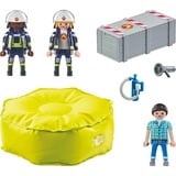 PLAYMOBIL City Action Bomberos con cojines de aire, Juegos de construcción 