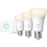 Philips HUE Kit de inicio E27, Lámpara LED Philips Hue White Kit de inicio E27, Bombilla inteligente, Blanco, Bluetooth/Zigbee, LED integrado, E27, Blanco suave